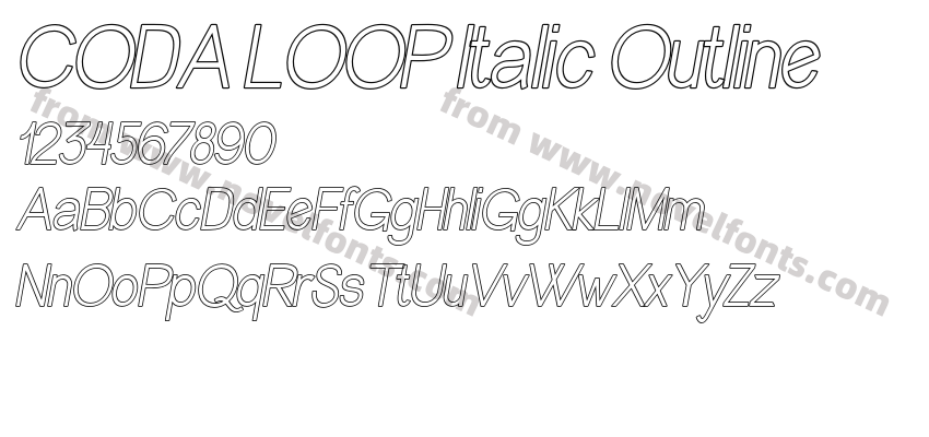 CODA LOOP Italic OutlinePreview