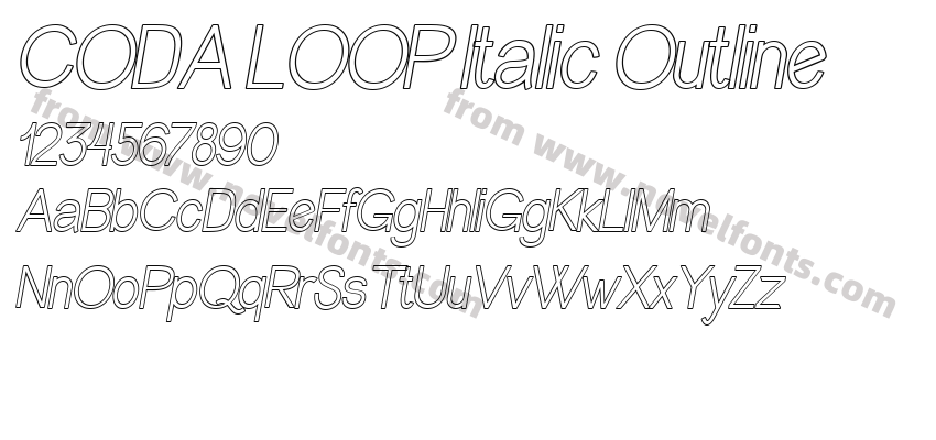 CODA LOOP Italic OutlinePreview