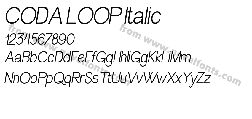 CODA LOOP ItalicPreview