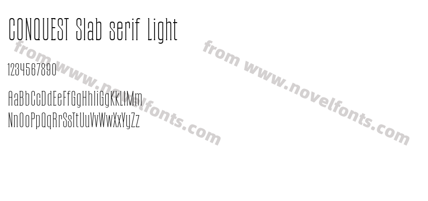 CONQUEST Slab serif LightPreview