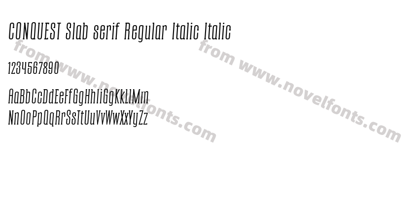 CONQUEST Slab serif Regular Italic ItalicPreview