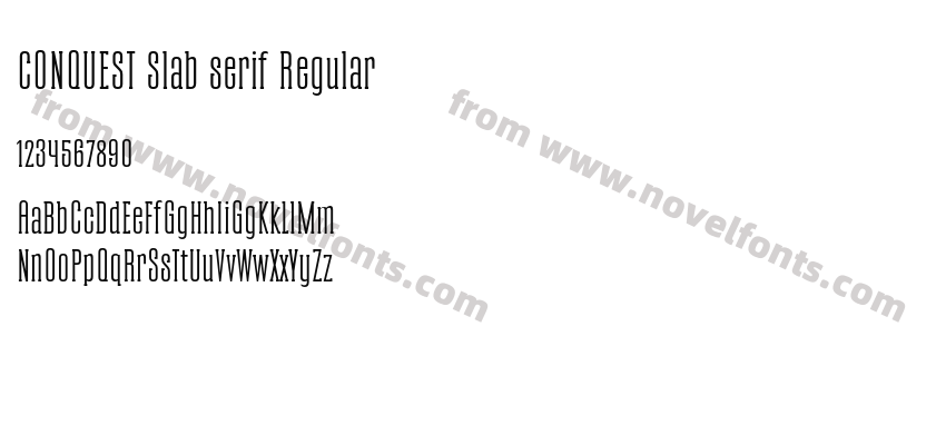 CONQUEST Slab serif RegularPreview
