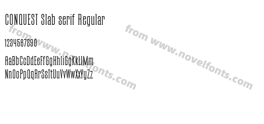 CONQUEST Slab serif RegularPreview