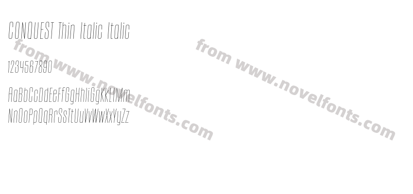 CONQUEST Thin Italic ItalicPreview