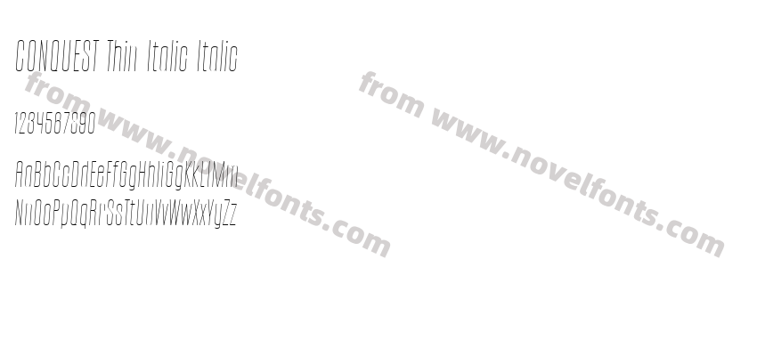 CONQUEST Thin Italic ItalicPreview
