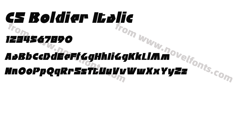 CS Boldier ItalicPreview
