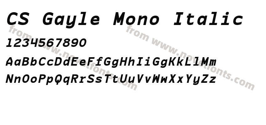 CS Gayle Mono ItalicPreview