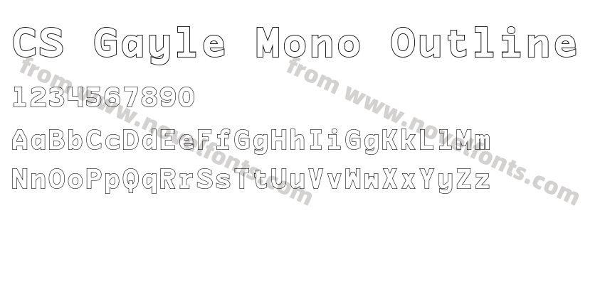 CS Gayle Mono OutlinePreview