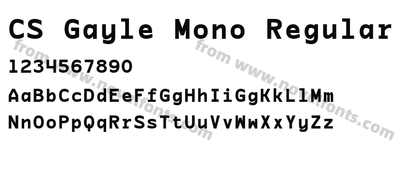 CS Gayle Mono RegularPreview