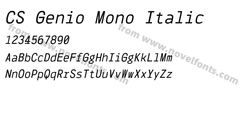 CS Genio Mono ItalicPreview