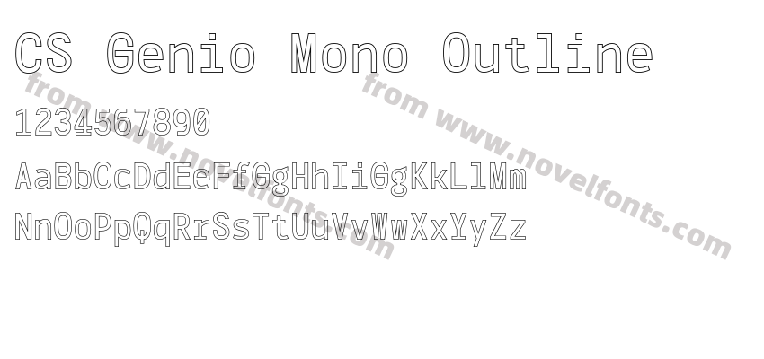 CS Genio Mono OutlinePreview
