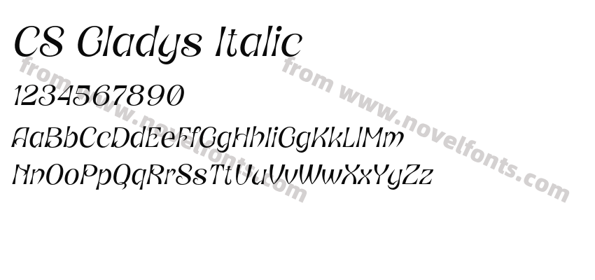 CS Gladys ItalicPreview