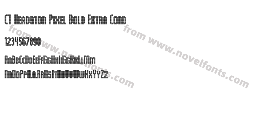 CT Headston Pixel Bold Extra CondPreview