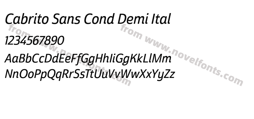 Cabrito Sans Cond Demi ItalPreview