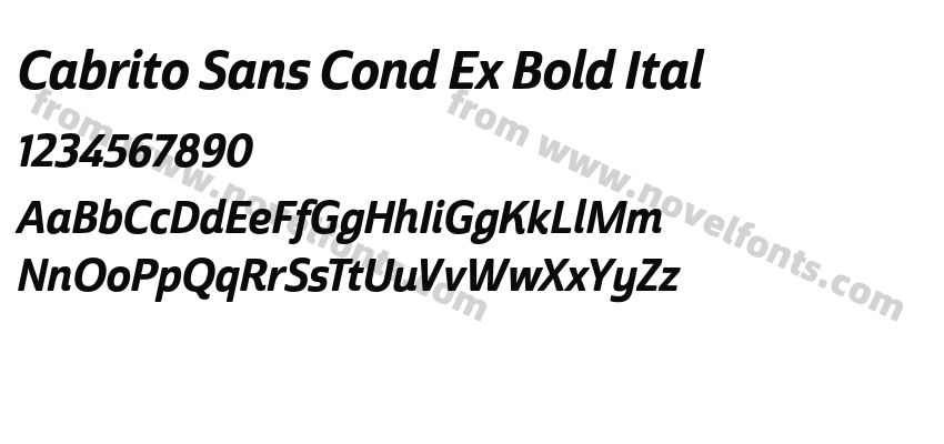 Cabrito Sans Cond Ex Bold ItalPreview