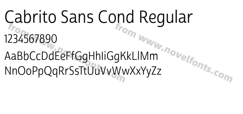 Cabrito Sans Cond RegularPreview