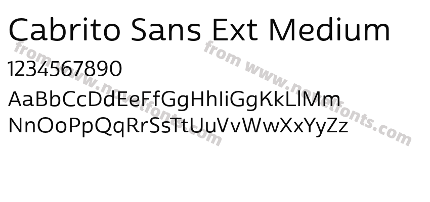 Cabrito Sans Ext MediumPreview