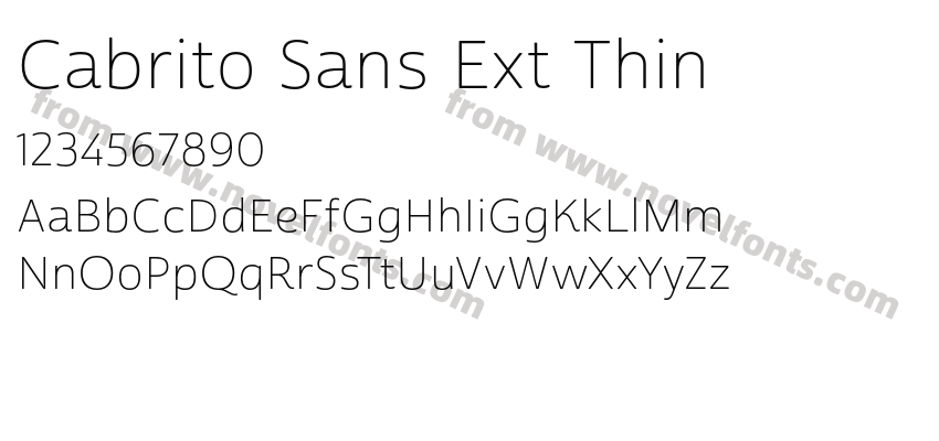 Cabrito Sans Ext ThinPreview