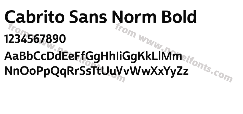 Cabrito Sans Norm BoldPreview