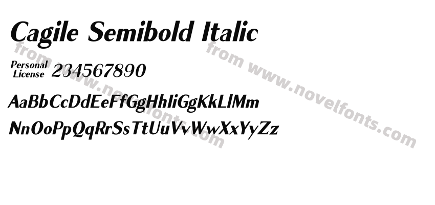 Cagile Semibold ItalicPreview