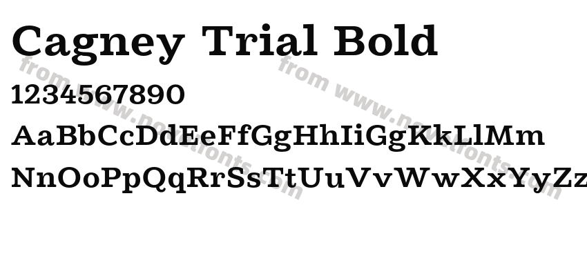 Cagney Trial BoldPreview