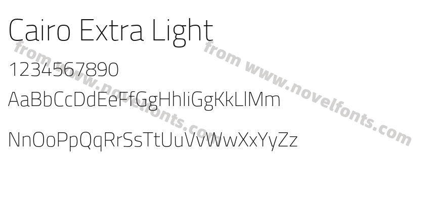 Cairo Extra LightPreview