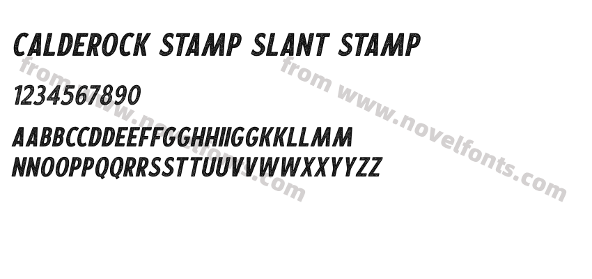 Calderock Stamp Slant StampPreview