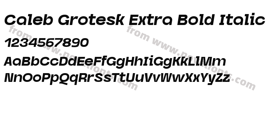 Caleb Grotesk Extra Bold ItalicPreview