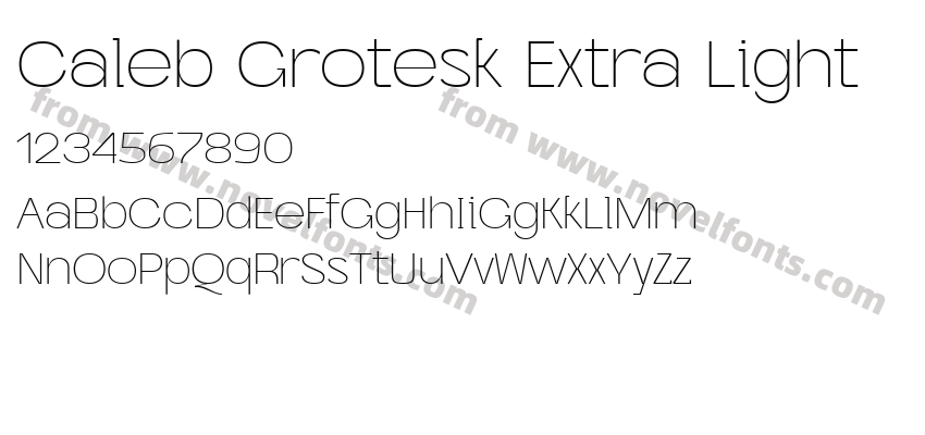 Caleb Grotesk Extra LightPreview