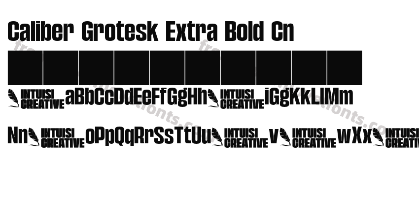 Caliber Grotesk Extra Bold CnPreview
