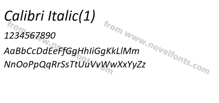 Calibri Italic(1)Preview