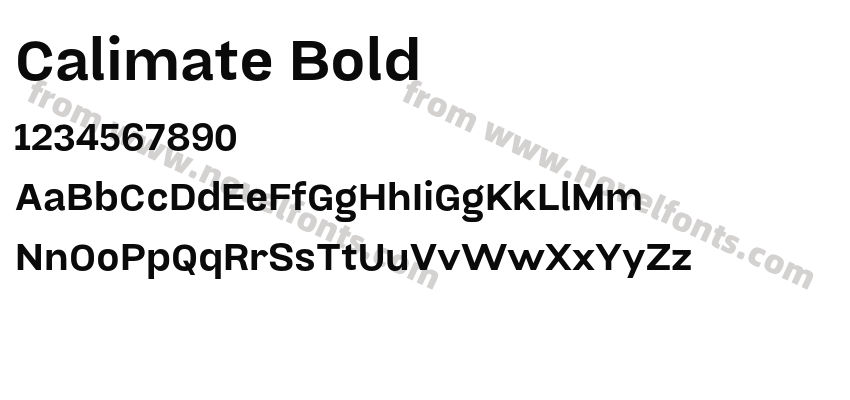 Calimate BoldPreview