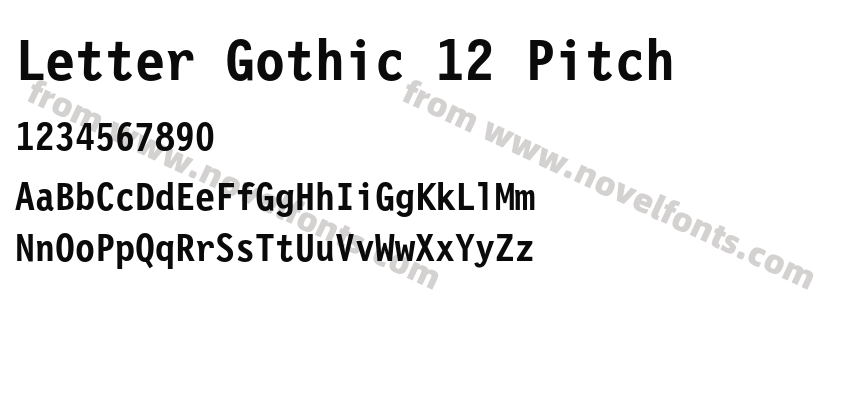 Letter Gothic 12 PitchPreview