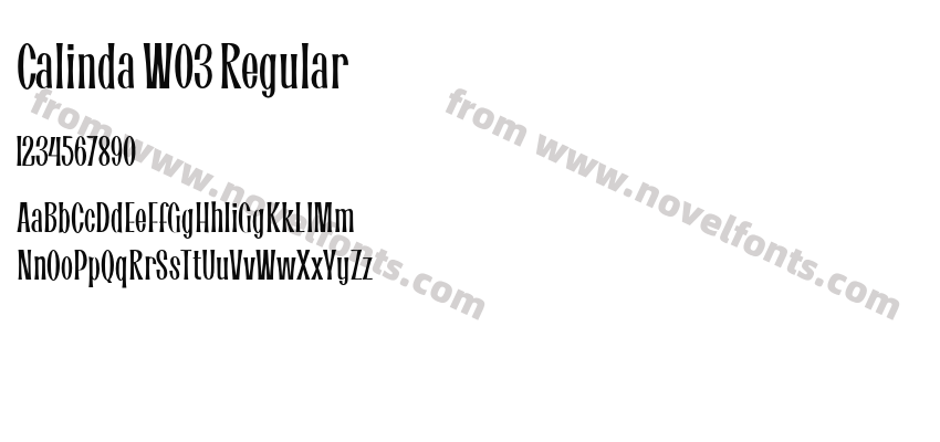 Calinda W03 RegularPreview