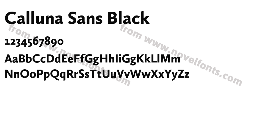 Calluna Sans BlackPreview