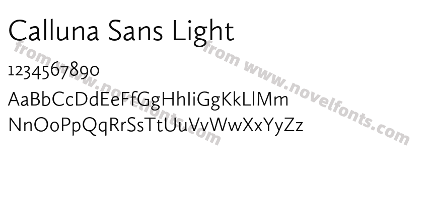Calluna Sans LightPreview