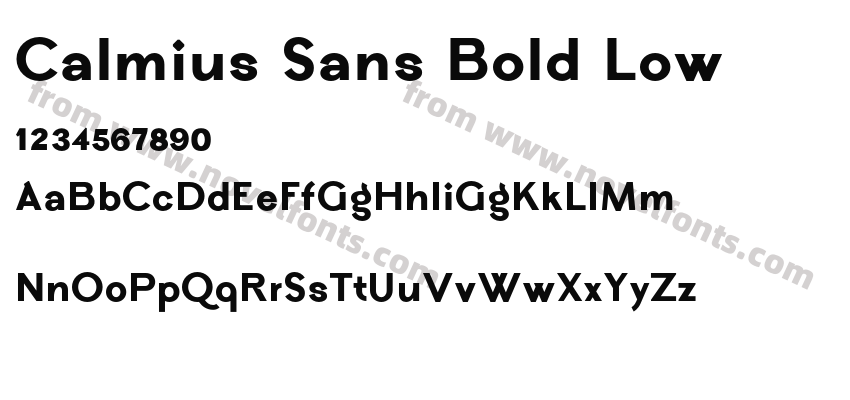 Calmius Sans Bold LowPreview