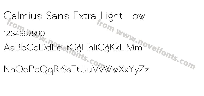 Calmius Sans Extra Light LowPreview