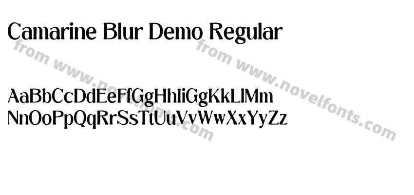 Camarine Blur Demo RegularPreview
