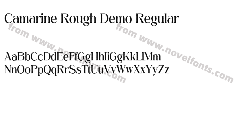 Camarine Rough Demo RegularPreview