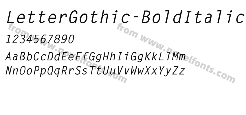 LetterGothic-BoldItalicPreview