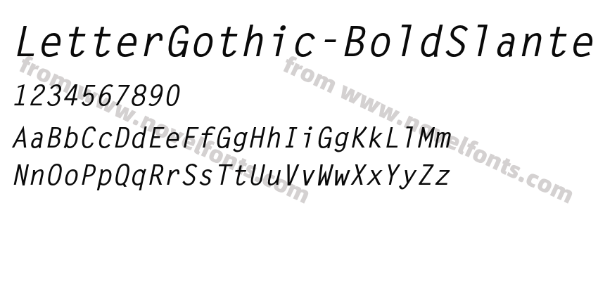 LetterGothic-BoldSlantedPreview