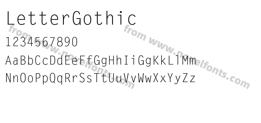 LetterGothicPreview