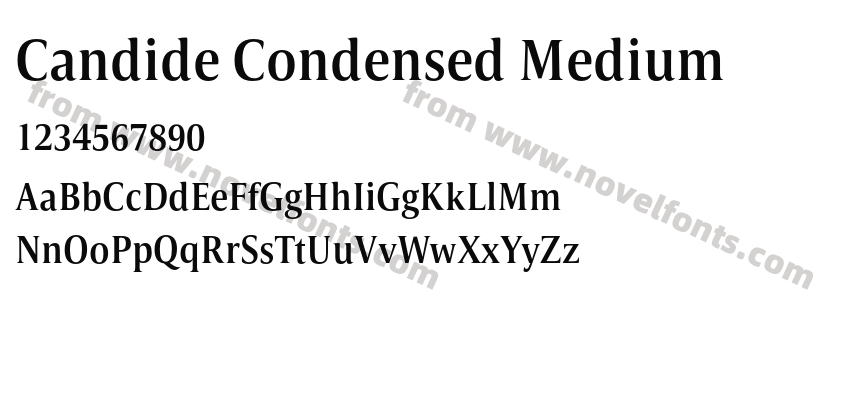 Candide Condensed MediumPreview