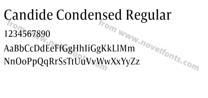 Candide Condensed RegularPreview
