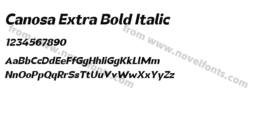 Canosa Extra Bold ItalicPreview