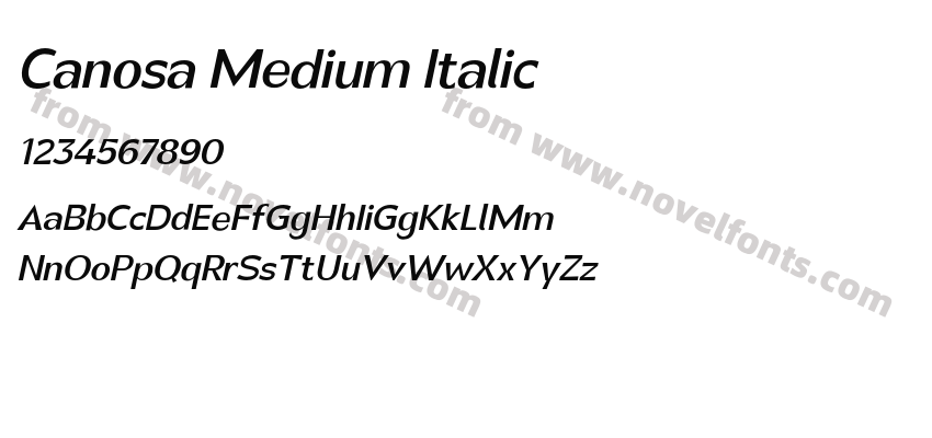 Canosa Medium ItalicPreview