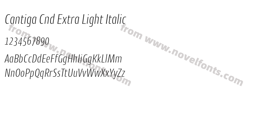 Cantiga Cnd Extra Light ItalicPreview