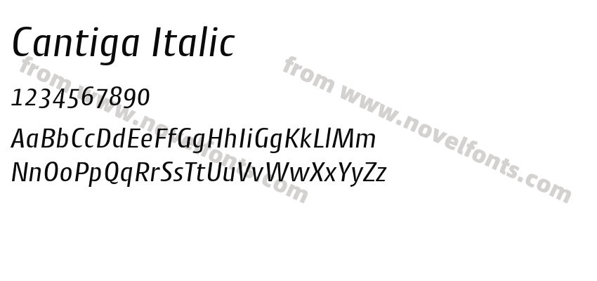 Cantiga ItalicPreview
