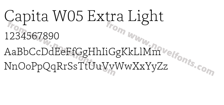 Capita W05 Extra LightPreview